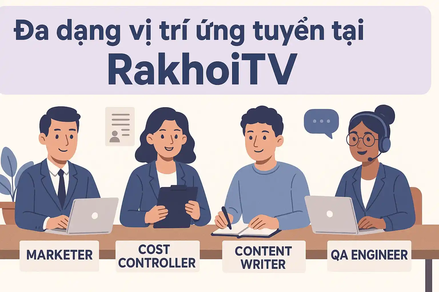 Đa dạng vị trí ứng tuyển tại RakhoiTV
