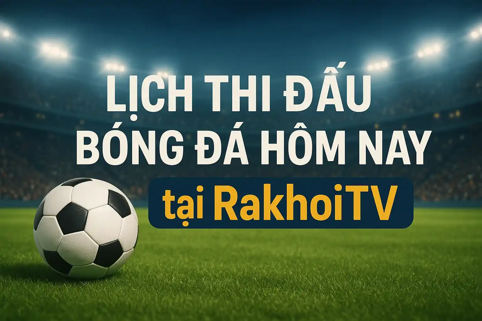 Lịch thi đấu bóng đá hôm nay tại RakhoiTV