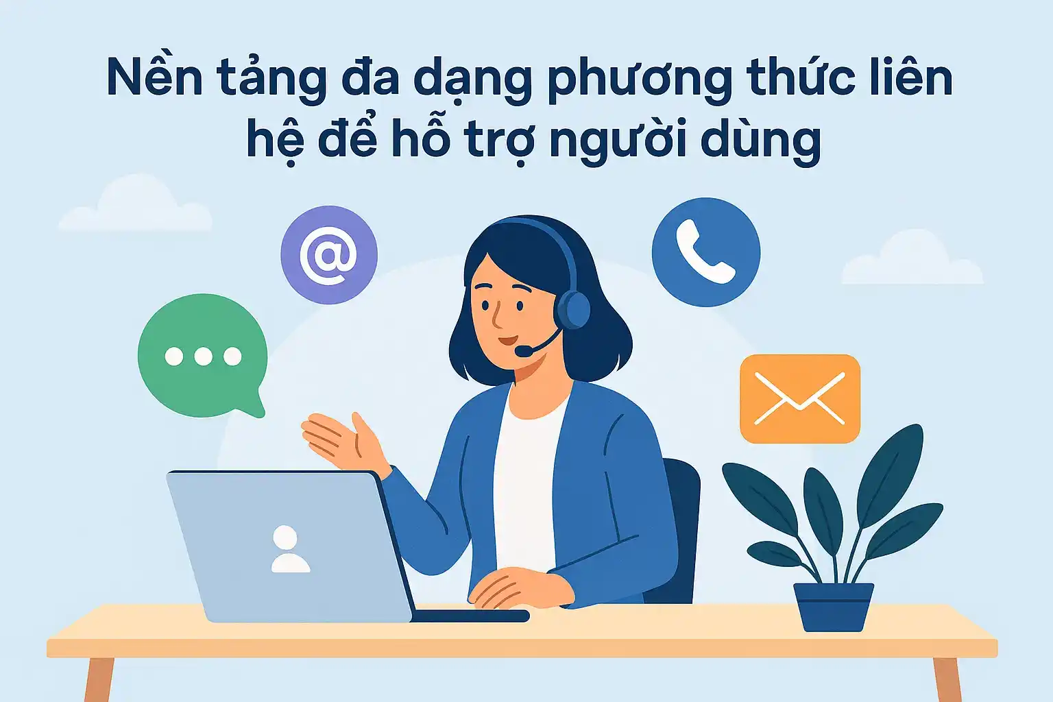 Nền tảng đa dạng phương thức liên hệ để hỗ trợ người dùng