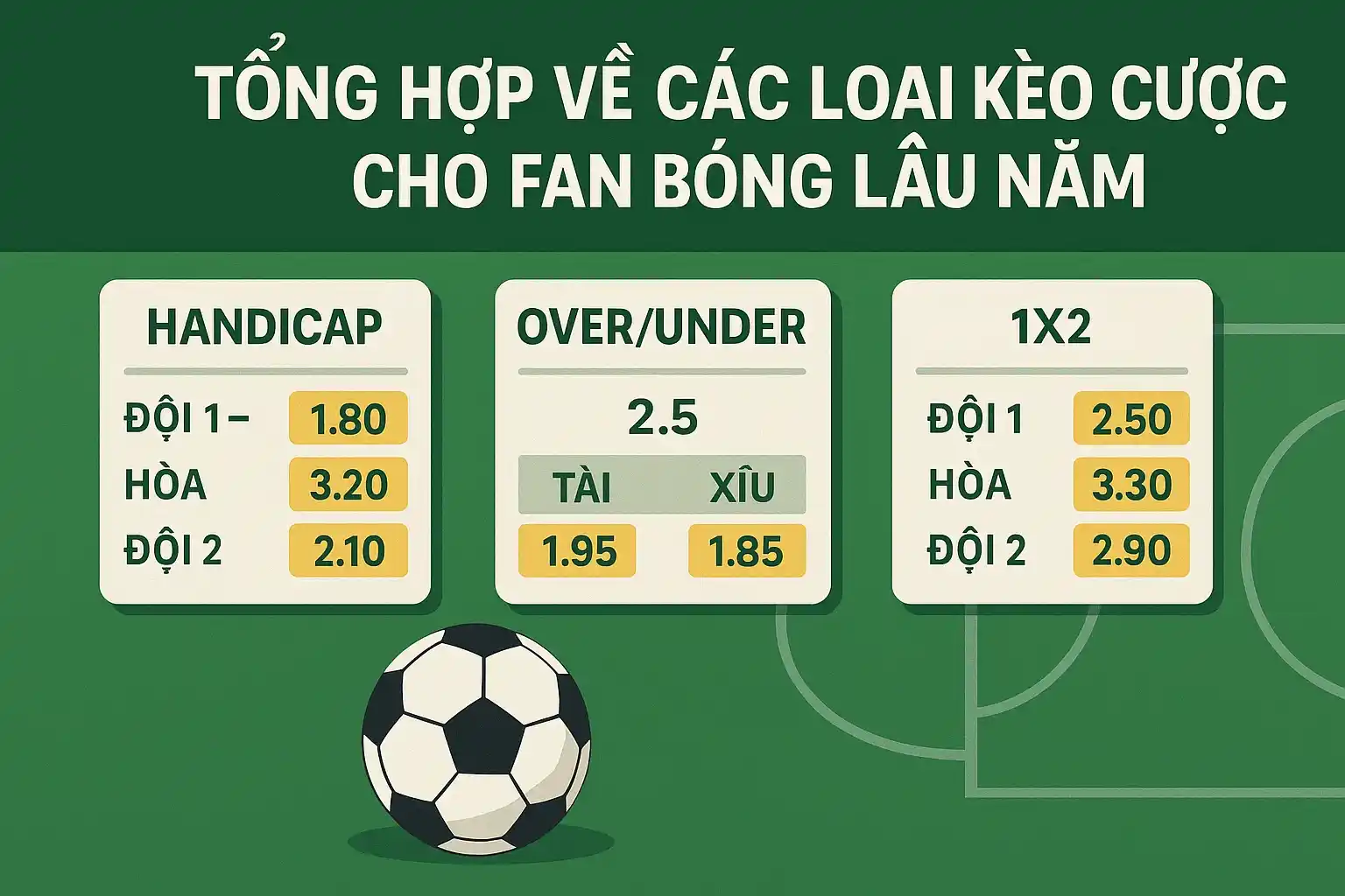 Tổng hợp về các loại kèo cược cho fan bóng lâu năm
